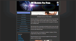 Desktop Screenshot of 3dmodelsforfree.com