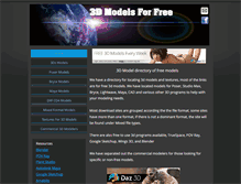 Tablet Screenshot of 3dmodelsforfree.com